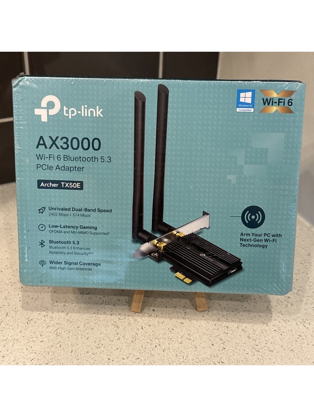 New Sealed TP-LINK - AX3000 Dual Band WiFi 6 & Bluetooth 5.0 PCI-Ex Adaptor
